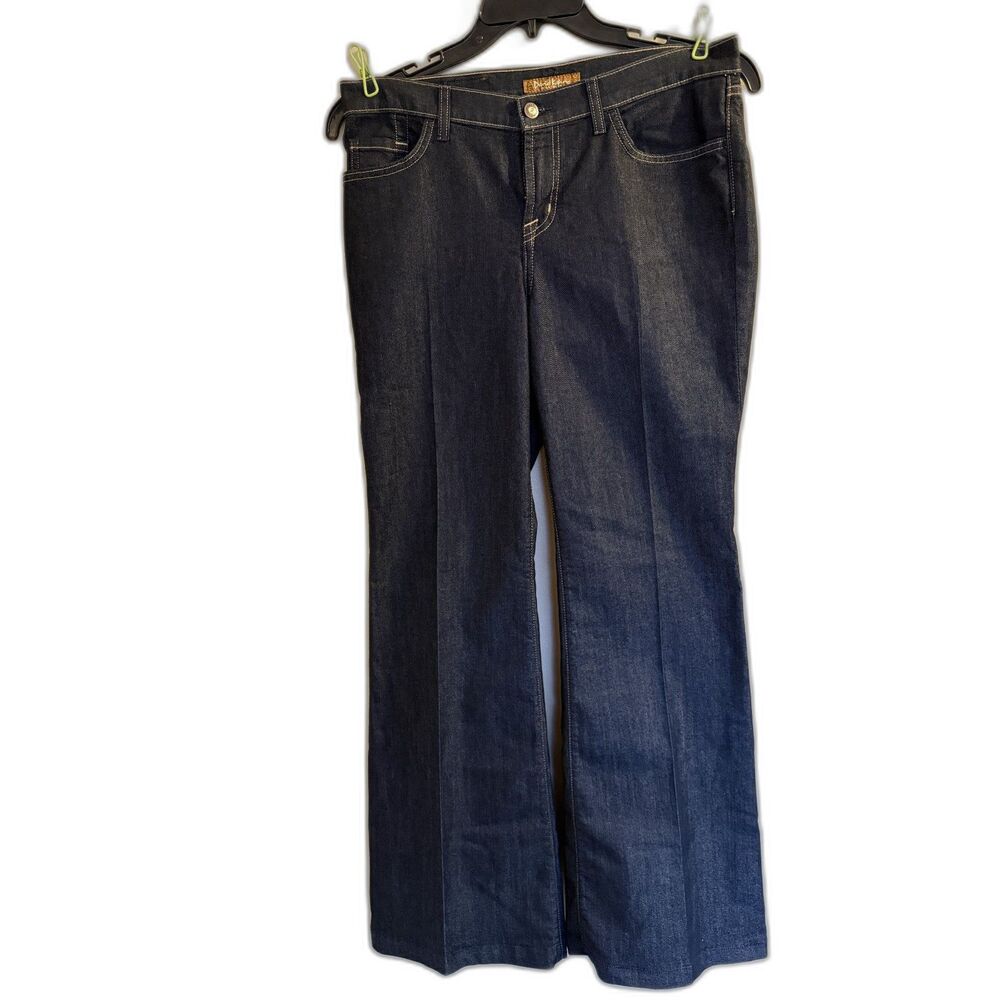 David Kahn Women’s Wide Leg Trouser Jeans - Size 30 - Dark Wash Indigo